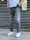 Gri Taşlamalı Boy Friend Jeans