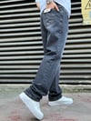 İp Detay Gri Baggy Jeans