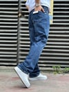 Koyu Hafif Eskitme Baggy Jeans