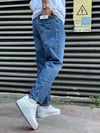Lacivert Taşlamalı Boy Friend Jeans