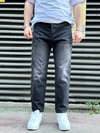Siyah Taşlamalı Boy Friend Jeans