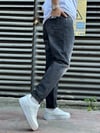 Siyah Taşlamalı Boy Friend Jeans