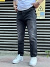 Siyah Taşlamalı Boy Friend Jeans