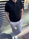 Siyah Tüy Detay Etnik Triko T-Shirt