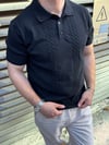 Siyah Tüy Detay Etnik Triko T-Shirt