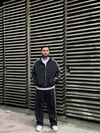 Yıkamalı Siyah Hasır Şeritli Takım