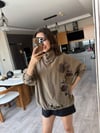  Haki Nakış İşlemeli Bomber Ceket