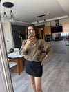  Haki Nakış İşlemeli Bomber Ceket