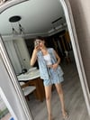 Açık Mavi Cepli Oversize Denim Kot Yelek