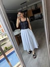 Beyaz Beli Lastikli Etek