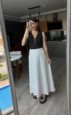 Beyaz Puantiyeli Etek