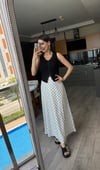 Beyaz Puantiyeli Etek