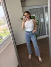 Beyaz Taşlı Bluz