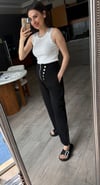 Beyaz Taşlı Bluz