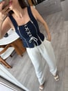 Koyu Mavi Çift Fermuarlı & Bağcıklı Denim Korse Büstiyer 