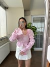Pembe Balon Kol Bluz