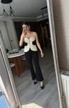 Siyah Düğmeli Büstiyer