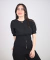 Siyah Fermuarlı Triko Takım