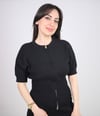 Siyah Fermuarlı Triko Takım