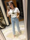 Taşlı Mom Fit Kot Pantolon