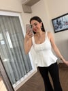 Volanlı Ekru Bluz