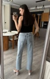 Yırtmaçlı Dikişsiz Jean