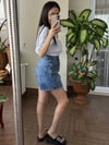 Yüksel Bel Denim Şort