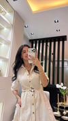 ÇİÇEKLİ JEAN ELBİSE