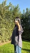ÇİZGİLİ OVERSIZE GÖMLEK GRİ