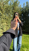 ÇİZGİLİ OVERSIZE GÖMLEK SİYAH