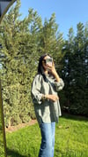 ÇİZGİLİ OVERSIZE GÖMLEK SU YEŞİLİ