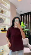 COS YUVARLAK YAKA BORDO TİŞÖRT