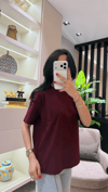 COS YUVARLAK YAKA BORDO TİŞÖRT