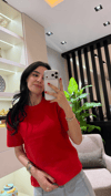 COS YUVARLAK YAKA KIRMIZI TİŞÖRT