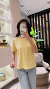 COS YUVARLAK YAKA SARI TİŞÖRT