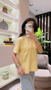 COS YUVARLAK YAKA SARI TİŞÖRT