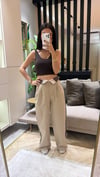 DERİ DETAYLI PANTOLON
