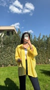DÜŞÜK OMUZ OVERSIZE GÖMLEK SARI