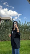 DÜŞÜK OMUZ OVERSIZE GÖMLEK SİYAH