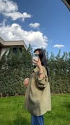 DÜŞÜK OMUZ OVERSIZE GÖMLEK YEŞİL