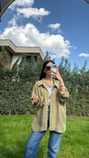 DÜŞÜK OMUZ OVERSIZE GÖMLEK YEŞİL