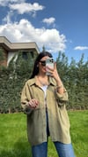 DÜŞÜK OMUZ OVERSIZE GÖMLEK YEŞİL