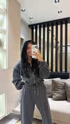 GRİ TROK DETAYLI SWEATSHIRT 