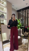 LASTİKLİ ŞİFON PANTOLON