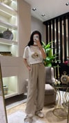 LASTİKLİ TENSEL PANTOLON TAŞ