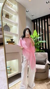 PEMBE PELERİNLİ BLUZ