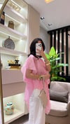 PEMBE PELERİNLİ BLUZ