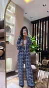 SATEN DESEN MAVİ TAKIM