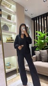 SİYAH ÇİZGİLİ OVERSIZE GÖMLEK