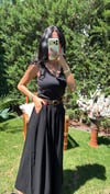 SİYAH KEMERLİ ETEKLİ PANTOLON